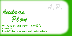 andras plon business card